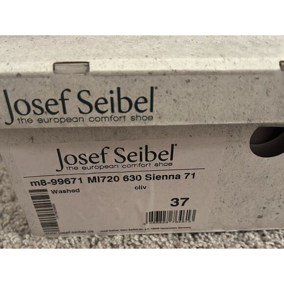 Josef Seibel Sienna 71 Chelsea Olive Black Leather Boots Womens 6-6.5 EU 37 New - Picture 4 of 10